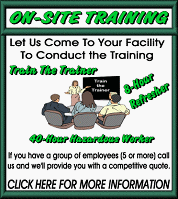 On-Site Seminar: New Environment, Inc. provides train-the-trainer training, 40-hour hazardous waste worker training, 8-hour hazwoper refresher, 8-hour supervisor and hazard communication (hazcom) training for all industries. We also offer self-study and self study osha hazardous waste operations and emergency response (hazwoper) training, and osha hazardous waste operations and emergency response (hazwoper) train the trainer training in English.